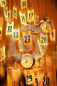 Abstract Calendar Clocks Time Background photo