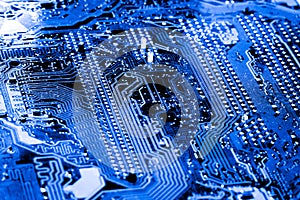 Abstract, Close up at electronic circuits, we see the technology of the mainboard, which is the important background of the comput