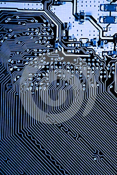 Abstract, close up of Electronic Circuits in Technology on Mainboard computer background