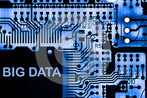 Abstract,close up of Mainboard Electronic computer background.Big data