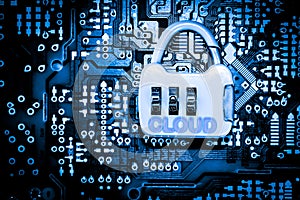 Abstract,close up of Mainboard Electronic computer background. cloud storage cloud ,storage