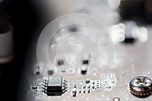 Abstract,close up of Mainboard Electronic computer background. cloud storage cloud ,storage