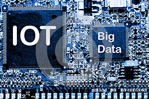 Abstract,close up of Mainboard Electronic computer background. IOT,Big data, ai