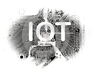 Abstract,close up of Mainboard Electronic computer background. IOT,Internet of Things