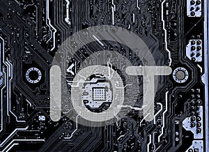 Abstract,close up of Mainboard Electronic computer background. IOT,Internet of Things
