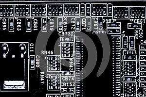 Abstract,close up of Mainboard Electronic computer background. logic board,cpu motherboard,Main board,system board,mobo