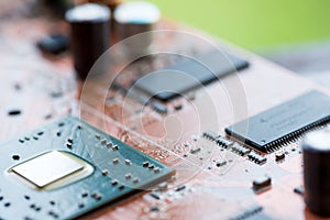 Abstract,close up of Mainboard Electronic computer background. logic board,cpu motherboard,Main board,system board,mobo