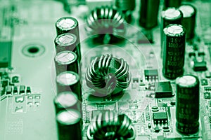 Abstract,close up of Mainboard Electronic computer background. logic board,cpu motherboard,Main board,system board,mobo photo