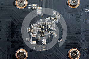 Abstract,close up of Mainboard Electronic computer background. logic board,cpu motherboard,Main board,system board,mobo photo