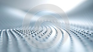 Abstract Close-Up of Metallic Spheres on a Smooth Surface in a Wave Pattern