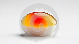 Abstract Close-Up of a Smooth Colorful Droplet with a White Background photo