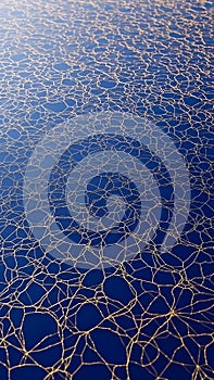 Abstract Network Pattern on Blue Background