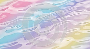 Soft Pastel Rainbow Water Surface Background