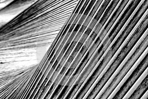 Abstract close up view of waves of wooden slats and planks as a background