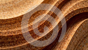 Abstract close-up of wavy wooden texture with intricate patterns