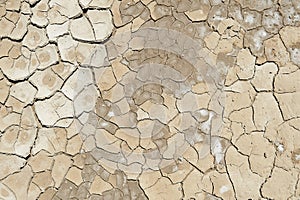 Abstract Closeup of Cracked Earth Texture