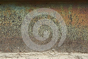 Abstract Closeup Of The Side of a Rusty Metal Drum Texture