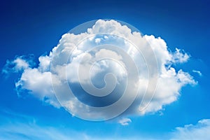 Abstract Cloud on Blue Sky Tranquil Cloudscape