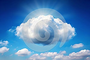 Abstract Cloud on Blue Sky Tranquil Cloudscape