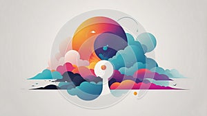 Abstract cloud computing background