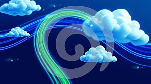 Abstract cloud computing concept