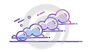 Abstract Cloud Computing Data Flow System, vector design Generative AI