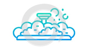 Abstract cloud computing network, data storage, digital services, vector design Generative AI