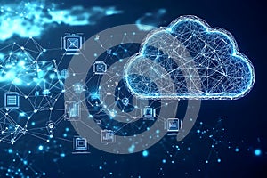 Abstract Cloud Computing Network Data Visualization