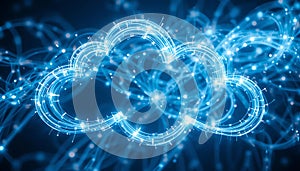 Abstract Cloud Computing Network Data Visualization