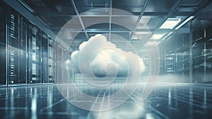 Abstract cloud computing technology background. Ai generated