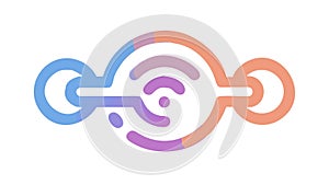 Abstract Cloud Connectivity Icon: Digital Network & Cloud Computing, vector design Generative AI