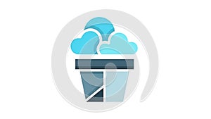 Abstract Cloud and Container Logo