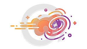 Abstract Cloud Data Flow Networking Vector Icon, vector design Generative AI