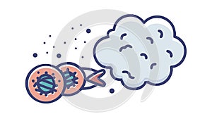 Abstract Cloud Data Processing, Digital Information Cloud Computing, vector design Generative AI