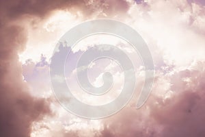 Abstract cloud overcast in the lighting in the sky evening time