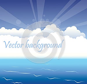 Abstract cloud and sea background