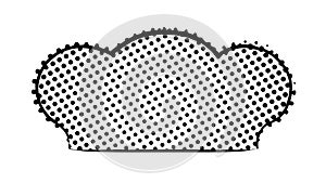 Abstract Cloud Shape Halftone Dot Texture, vector design Generative AI