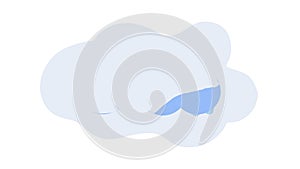 Abstract Cloud Shape Icon, Simple Sky Element, vector design Generative AI