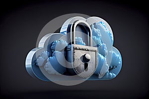 abstract cloud technology system sci fi design concept background