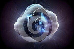 abstract cloud technology system sci fi design concept background