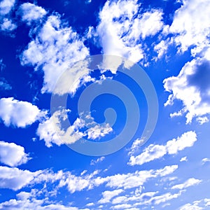 Abstract clouds in the blue sky