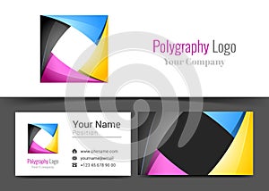 Abstract CMYK Printing Services Media Center Corporate Logo