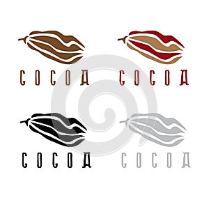 Abstract cocoa beans vector deign