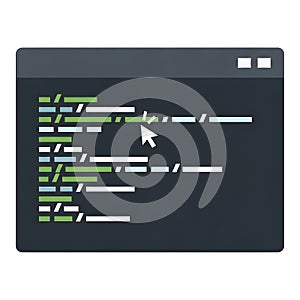Abstract Code Snippet with Cursor