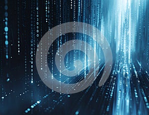 Abstract code stream background, binary flow