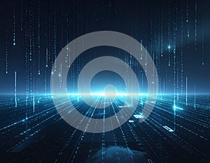 Abstract code stream background, binary flow