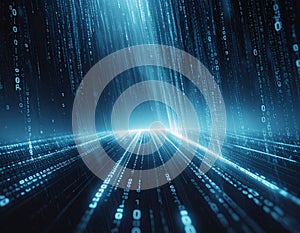 Abstract code stream background, binary flow