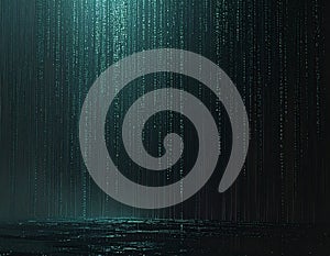 Abstract code stream background, binary flow