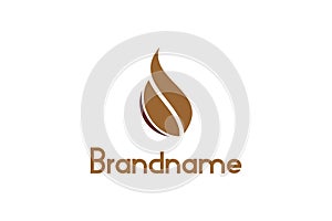 Abstract coffee bean logo