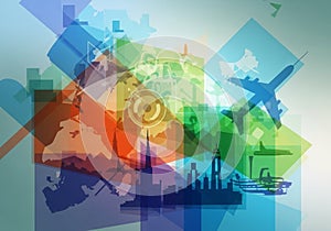 The tiger at the center has striking orange and black stripes